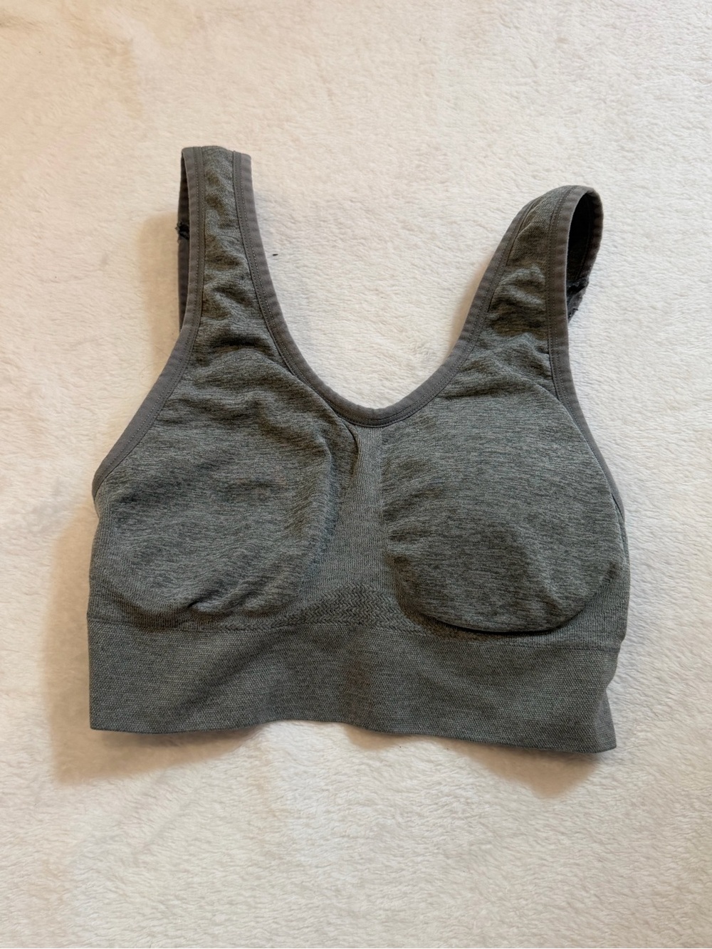 Sweet Treasures Gray Seamless Sports Bra Size M